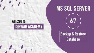 67.  Backup and Restore Database in MS SQL Server  SQL Server Tutorial in Hindi  SQL Server 2023