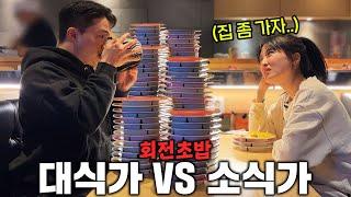 대식가 vs 소식가 회전 초밥을 각각 몇 접시 먹을까?