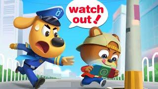 Be Careful When You Walk  Safety Tips  Kids Cartoon  Police Cartoon  Sheriff Labrador