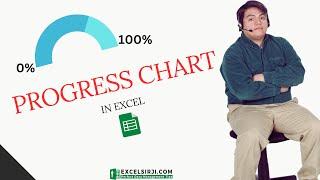 Progress Chart KPI Tracking in Excel - Half Donut Chart in Microsoft Excel