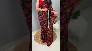 Exclusive Floral Printed Saree Blouse for Women New Saree #SareeSwag