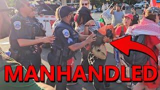 D.C. Cops MANHANDLE Pro-Palestinian Protesters Shame Shame