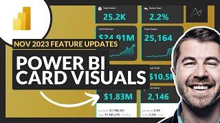 NEW Power BI Card Visual Nov 2023  Full Tutorial from Basic to Advanced PBIX File Included