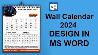 Calendar design in ms word  how to make 2024 calendar in ms word