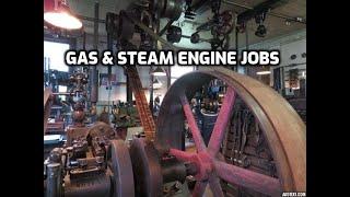 Old Steam Powered Machine Shop 66  Gas & Steam Engine Jobs