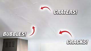 How To Fix Messed Up Drywall Work Bubbles And Craters DIY