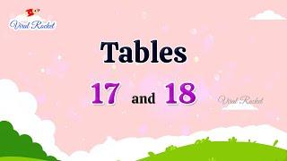 Table of 17 and 18  17 Table  18 Table  Multiplication Tables  Table 17  Table 18  Math Tables