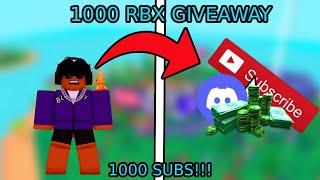 1000 ROBUX GIVEAWAY