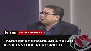 Respons Fadli soal Kritikan BEM UI Sebut Jokowi The KIng of Lip Service - Catatan Demokrasi tvOne