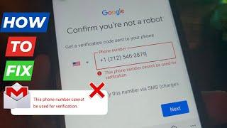 This phone number cannot be used for Verification  Gmail Account  Play Store  Problem Solve.