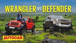 Jeep Wrangler vs Land Rover Defender - The Incredibles  Comparison  Autocar India