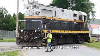 Former Belt Railway of Chicago Alco C424 switches glass plant on WNY&P