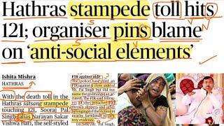 Hathras Stampede - The Hindu Analysis Today - How to Read and Understand English Newspaper