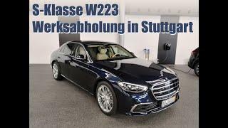 Mercedes S-Klasse W223 S400d Nautikblau Neuwagen Abholung in Sindelfingen Dez. 2022