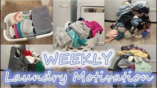 LETS DO LAUNDRY TOGETHER  WEEKLY LAUNDRY MOTIVATION FOR A FAMILY OF 6  WASH DRY FOLD & REPEAT