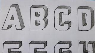 3d Drawing Letter A To Z  How To Draw Capital Alphabet Lettering A Z Easy Simple For Beginners