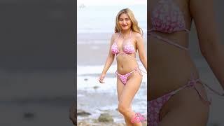 Beautiful Beach Meen in pink swimwear