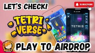 Tetriverse Airdrop  Play to Airdrop  Tetris Game Retro Games