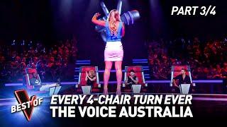 Every 4-CHAIR TURN Blind Audition on The Voice Australia  Part 34