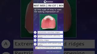 NEET MDS  INI-CET MDS  PSC  BDS - Most Important Questions  #neetmds2025 #mdsprep