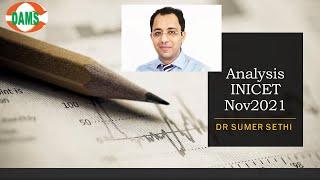 INICET Nov 2021  Analysis  by Dr Sumer Sethi