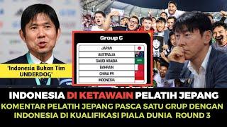 BIKIN GEGER  RESPON PELATIH JEPANG USAI TAU SATU GRUP DENGAN INDONESIA DI  ROUND 3