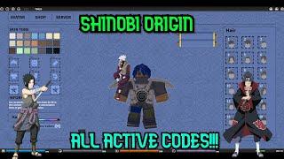 Shinobi Origin- All active codes as of 3220