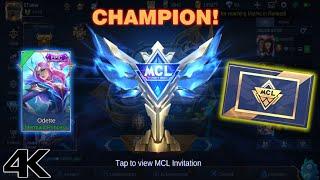 First Time Mobile Legends MCL Asia B Level 4 Champion 4K Full Video