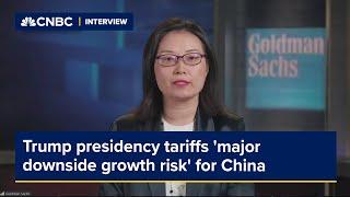 Trump presidency tariffs could be a major downside growth risk for China says Goldman Sachs