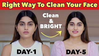 Right way to Clean Face🫧 Remove Makeup Dirt & Impurities️ #cleanskin #skincare