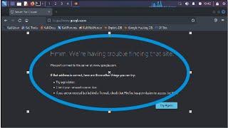 Fix kali Linux internet connection Issue  Firefox Hmm Were having trouble finding that site