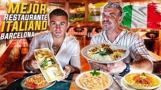 COMIENDO en el MEJOR RESTAURANTE ITALIANO de BARCELONA con ZAZZA el ITALIANO *LA AUTENTICA PASTA*