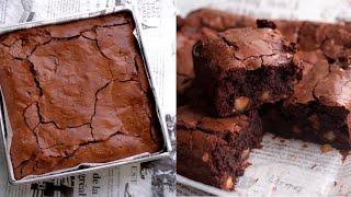 บราวนี่ไร้แป้ง ไร้เนย  หน้าฟิล์มเนื้อหนึบช็อคเข้มๆ  Flourless Chocolate  Brownies