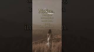 Notice... thoughts are nothing more than pure imagination... #peacefullifeadvice