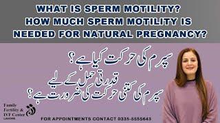 What is Sperm Motility? How much sperm motility is needed for natural pregnancy? UrduHindi