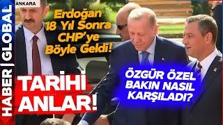 Cumhurbaşkanı Erdoğan 18 Yıl Sonra CHPyi Ziyaret Etti Özgür Özel Kapıda Bakın Ne Yaptı