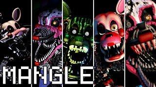 Evolution of Mangle in FNAF 2014-2018