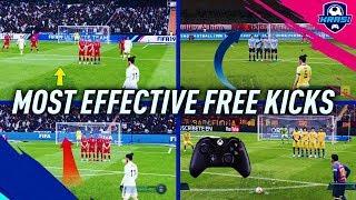 FIFA 19 MOST EFFECTIVE FREE KICKS TUTORIAL - NEW HIDDEN SECRET & OLD HOW TO SCORE FREE KICKS