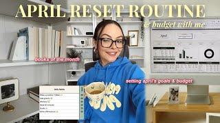 APRIL MONTHLY RESET   budget wme for the new month goal setting & habit tracking book wrap up