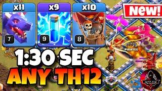 Th12 Zap Dragon Attack Strategy 2024 Best Town Hall 12 Dragon Army  Clash of Clans