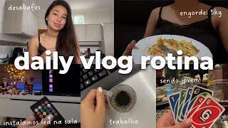 DAILY VLOG MINHA ROTINA  engordei 5kg desabafos extensão de cilios trabalho e mais...