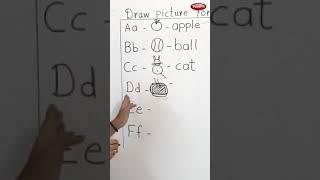 Learn Basic English  Draw Picture for the letters Part-2 DEF  Learn Alphabet