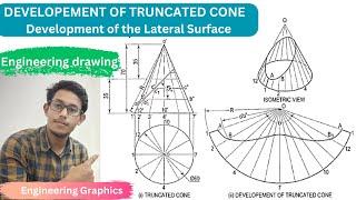 DEVELOPEMENT OF TRUNCATED CONE  Development of the lateral surface  Engineering drawing  WBSCTVE