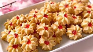 Cherry Butter Cookies. Chinese New Year Butter Cookies  新年樱桃牛油花饼