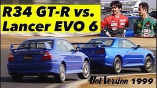 R34 GT-R vs. Lancer EVO 6. When NEW 【Hot-Version】1999