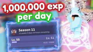 Fastest EXP Method For Season 11 Battlepass... Roblox Bedwars