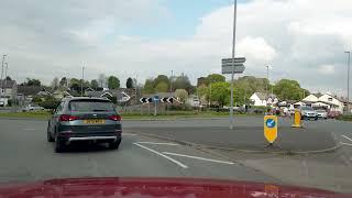 Driving Around English Countryside Congleton Town Cheshire England Historic Marketplace 4K