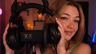 Head Phone Immersion ASMR  lots of tapping scratching and inaudible whispers