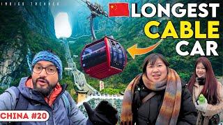 Longest Cable Car - Tianmen Mountain in Zhangjiajie China  Indian Exploring China