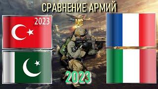 Турция Пакистан vs Франция Италия  Армия 2023 Сравнение военной мощи